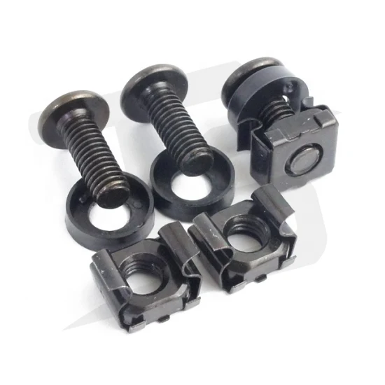  RoHS Certificated Network Cabling Accessories Screw Cage Nut Kits, Square Nut Clip Nut with Pan Head Screw